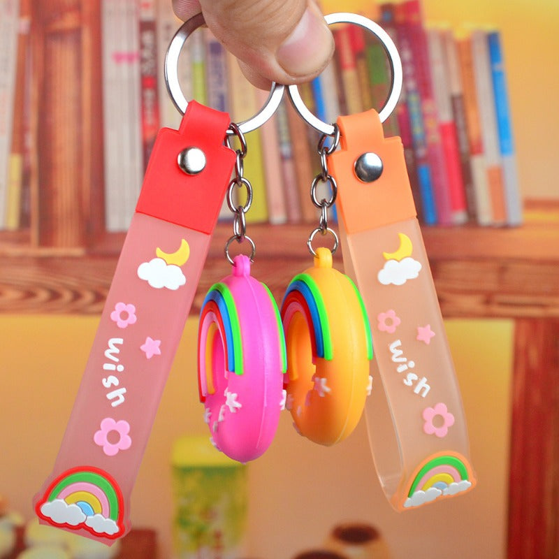 Wholesale Pvc Soft Donut Keychain